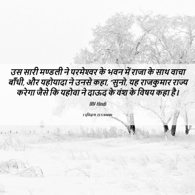 Picture 06 - 2 इतिहास 23:3 HINIRV - उस सारी मण्डली ने - Bible Verse Picture