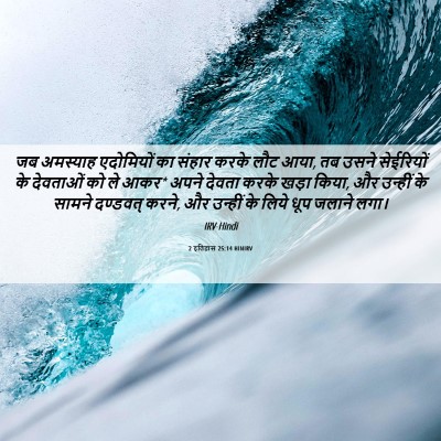 Picture 06 - 2 इतिहास 25:14 HINIRV - जब अमस्याह - Bible Verse Picture