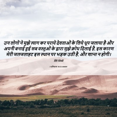 Picture 06 - 2 इतिहास 34:25 HINIRV - उन लोगों ने मुझे - Bible Verse Picture