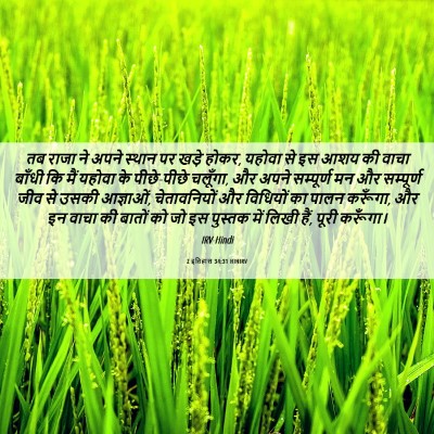 Picture 06 - 2 इतिहास 34:31 HINIRV - तब राजा ने अपने - Bible Verse Picture