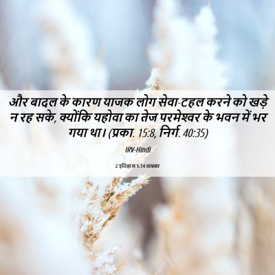 Picture 06 - 2 इतिहास 5:14 HINIRV - और बादल के कारण - Bible Verse Picture