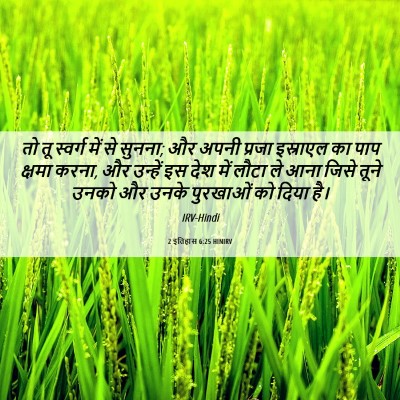 Picture 06 - 2 इतिहास 6:25 HINIRV - तो तू स्वर्ग में से - Bible Verse Picture