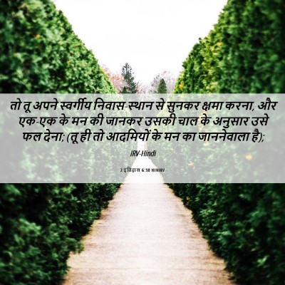 Picture 06 - 2 इतिहास 6:30 HINIRV - तो तू अपने - Bible Verse Picture