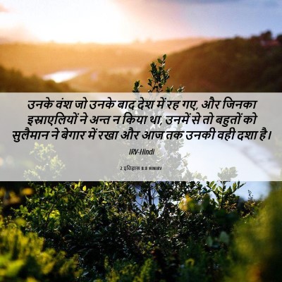 Picture 06 - 2 इतिहास 8:8 HINIRV - उनके वंश जो उनके - Bible Verse Picture