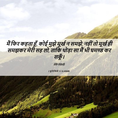Picture 06 - 2 कुरिन्थियों 11:16 HINIRV - मैं फिर कहता हूँ, - Bible Verse Picture