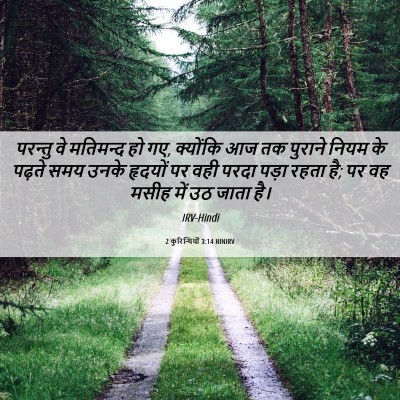 Picture 06 - 2 कुरिन्थियों 3:14 HINIRV - परन्तु वे मतिमन्द - Bible Verse Picture