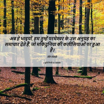 Picture 06 - 2 कुरिन्थियों 8:1 HINIRV - अब हे भाइयों, हम - Bible Verse Picture