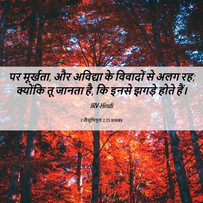 Picture 06 - 2 तीमुथियुस 2:23 HINIRV - पर मूर्खता, और - Bible Verse Picture
