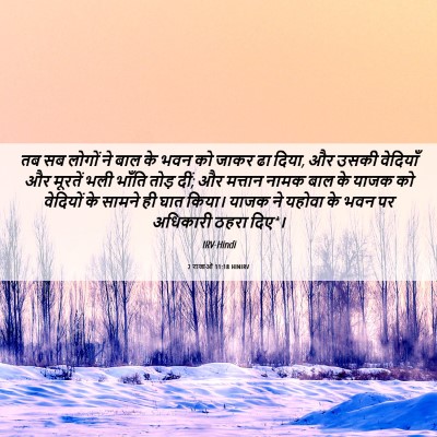 Picture 06 - 2 राजाओं 11:18 HINIRV - तब सब लोगों ने बाल - Bible Verse Picture