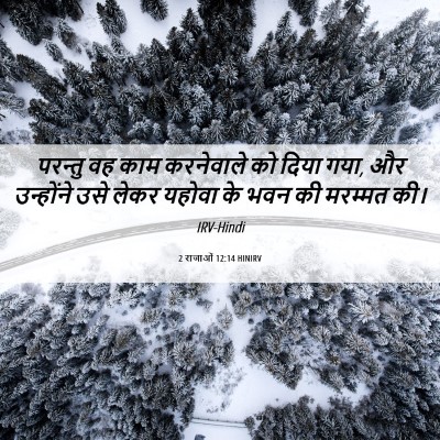 Picture 06 - 2 राजाओं 12:14 HINIRV - परन्तु वह काम - Bible Verse Picture