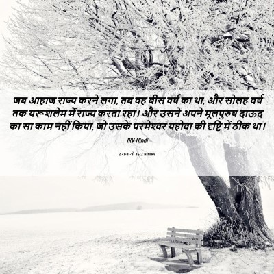 Picture 06 - 2 राजाओं 16:2 HINIRV - जब आहाज राज्य करने - Bible Verse Picture