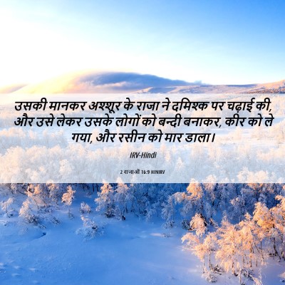 Picture 06 - 2 राजाओं 16:9 HINIRV - उसकी मानकर अश्शूर - Bible Verse Picture