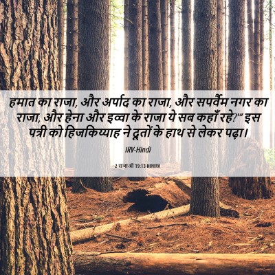 Picture 06 - 2 राजाओं 19:13 HINIRV - हमात का राजा, और - Bible Verse Picture