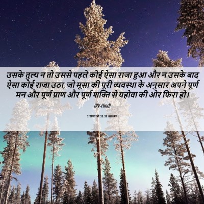 Picture 06 - 2 राजाओं 23:25 HINIRV - उसके तुल्य न तो - Bible Verse Picture