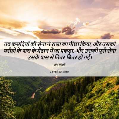 Picture 06 - 2 राजाओं 25:5 HINIRV - तब कसदियों की सेना - Bible Verse Picture