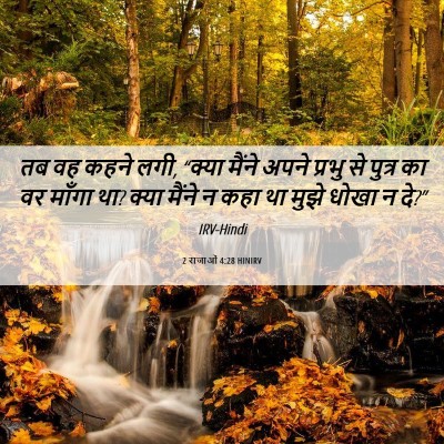 Picture 06 - 2 राजाओं 4:28 HINIRV - तब वह कहने लगी, - Bible Verse Picture