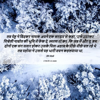 Picture 06 - 2 राजाओं 9:25 HINIRV - तब येहू ने बिदकर - Bible Verse Picture