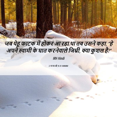 Picture 06 - 2 राजाओं 9:31 HINIRV - जब येहू फाटक में - Bible Verse Picture