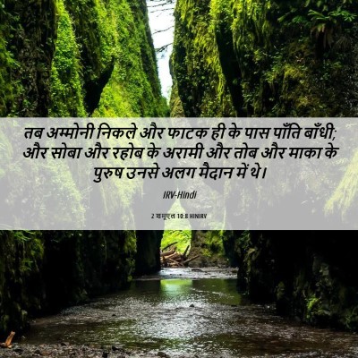 Picture 06 - 2 शमूएल 10:8 HINIRV - तब अम्मोनी निकले - Bible Verse Picture