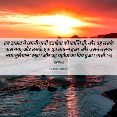 Picture 06 - 2 शमूएल 12:24 HINIRV - तब दाऊद ने अपनी - Bible Verse Picture