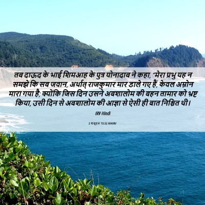 Picture 06 - 2 शमूएल 13:32 HINIRV - तब दाऊद के भाई - Bible Verse Picture