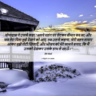 Picture 06 - 2 शमूएल 13:5 HINIRV - योनादाब ने उससे - Bible Verse Picture