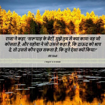 Picture 06 - 2 शमूएल 16:10 HINIRV - राजा ने कहा, - Bible Verse Picture