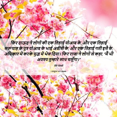 Picture 06 - 2 शमूएल 18:2 HINIRV - फिर दाऊद ने लोगों - Bible Verse Picture