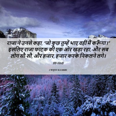 Picture 06 - 2 शमूएल 18:4 HINIRV - राजा ने उनसे कहा, - Bible Verse Picture