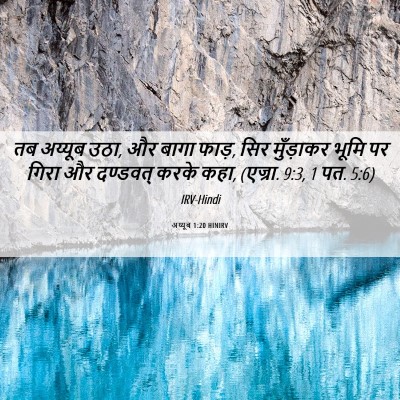 Picture 06 - अय्यूब 1:20 HINIRV - तब अय्यूब उठा, और - Bible Verse Picture
