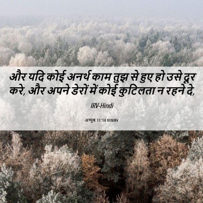 Picture 06 - अय्यूब 11:14 HINIRV - और यदि कोई अनर्थ - Bible Verse Picture