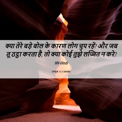 Picture 06 - अय्यूब 11:3 HINIRV - क्या तेरे बड़े बोल - Bible Verse Picture