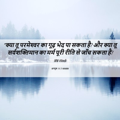 Picture 06 - अय्यूब 11:7 HINIRV - “क्या तू - Bible Verse Picture