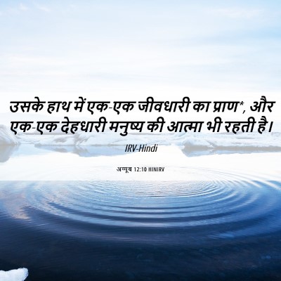 Picture 06 - अय्यूब 12:10 HINIRV - उसके हाथ में एक-एक - Bible Verse Picture