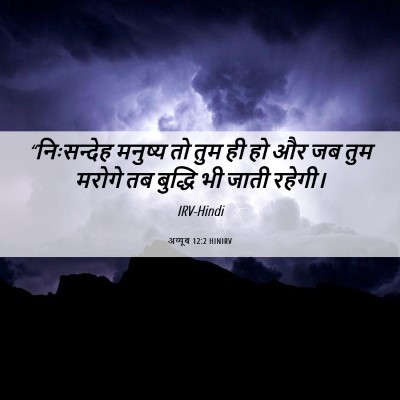 Picture 06 - अय्यूब 12:2 HINIRV - “निःसन्देह मनुष्य - Bible Verse Picture