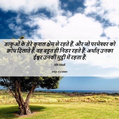 Picture 06 - अय्यूब 12:6 HINIRV - डाकुओं के डेरे - Bible Verse Picture