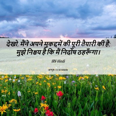 Picture 06 - अय्यूब 13:18 HINIRV - देखो, मैंने अपने - Bible Verse Picture