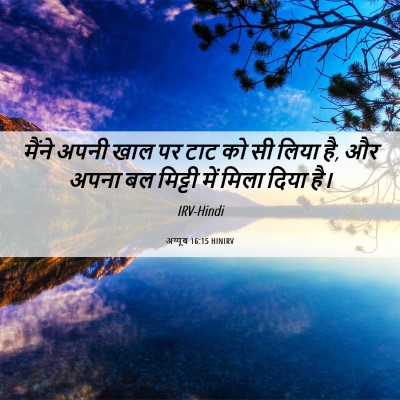 Picture 06 - अय्यूब 16:15 HINIRV - मैंने अपनी खाल पर - Bible Verse Picture