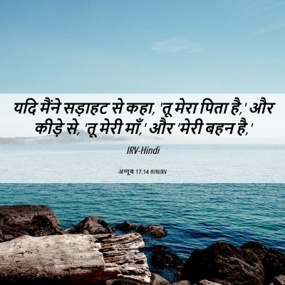 Picture 06 - अय्यूब 17:14 HINIRV - यदि मैंने सड़ाहट - Bible Verse Picture