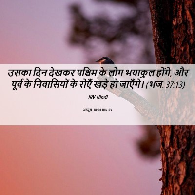 Picture 06 - अय्यूब 18:20 HINIRV - उसका दिन देखकर - Bible Verse Picture