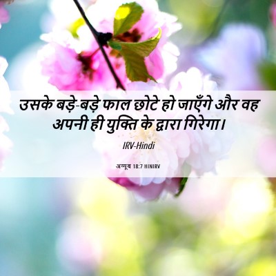 Picture 06 - अय्यूब 18:7 HINIRV - उसके बड़े-बड़े फाल - Bible Verse Picture