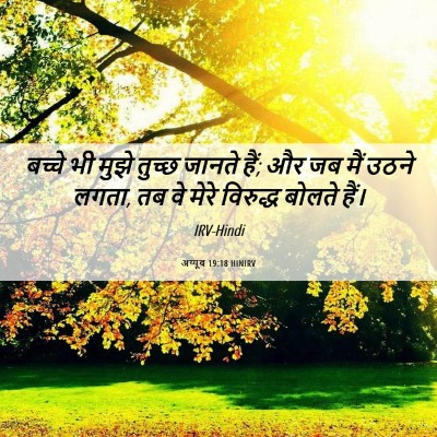 Picture 06 - अय्यूब 19:18 HINIRV - बच्चे भी मुझे - Bible Verse Picture