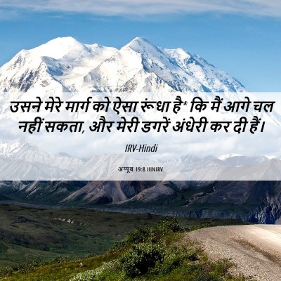 Picture 06 - अय्यूब 19:8 HINIRV - उसने मेरे मार्ग को - Bible Verse Picture