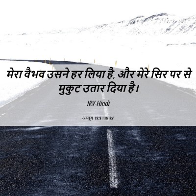 Picture 06 - अय्यूब 19:9 HINIRV - मेरा वैभव उसने हर - Bible Verse Picture