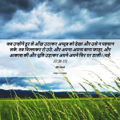 Picture 06 - अय्यूब 2:12 HINIRV - जब उन्होंने दूर से - Bible Verse Picture
