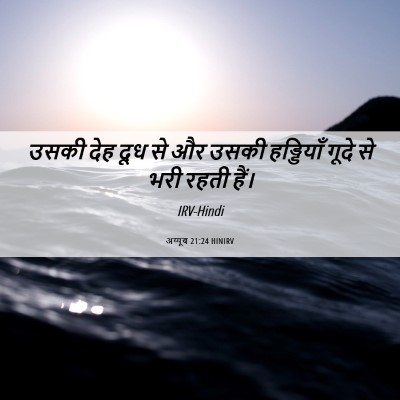 Picture 06 - अय्यूब 21:24 HINIRV - उसकी देह दूध से और - Bible Verse Picture