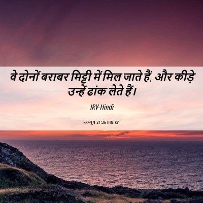 Picture 06 - अय्यूब 21:26 HINIRV - वे दोनों बराबर - Bible Verse Picture