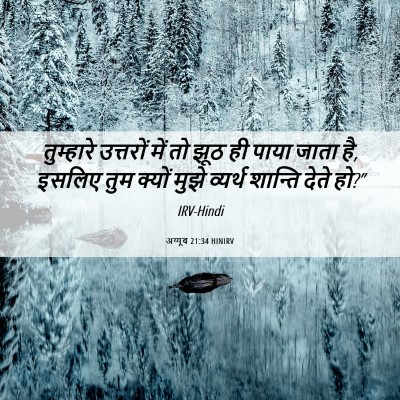 Picture 06 - अय्यूब 21:34 HINIRV - तुम्हारे उत्तरों - Bible Verse Picture