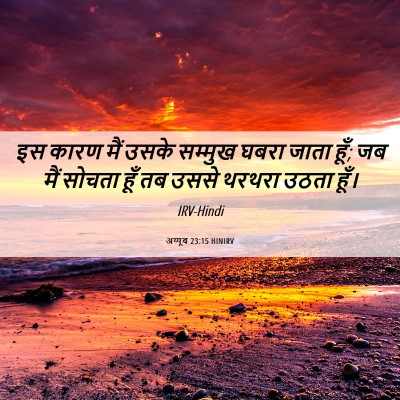 Picture 06 - अय्यूब 23:15 HINIRV - इस कारण मैं उसके - Bible Verse Picture