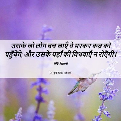 Picture 06 - अय्यूब 27:15 HINIRV - उसके जो लोग बच जाएँ - Bible Verse Picture